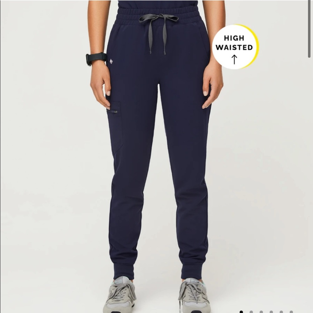 FIGS high waisted Zamora joggers in Navy